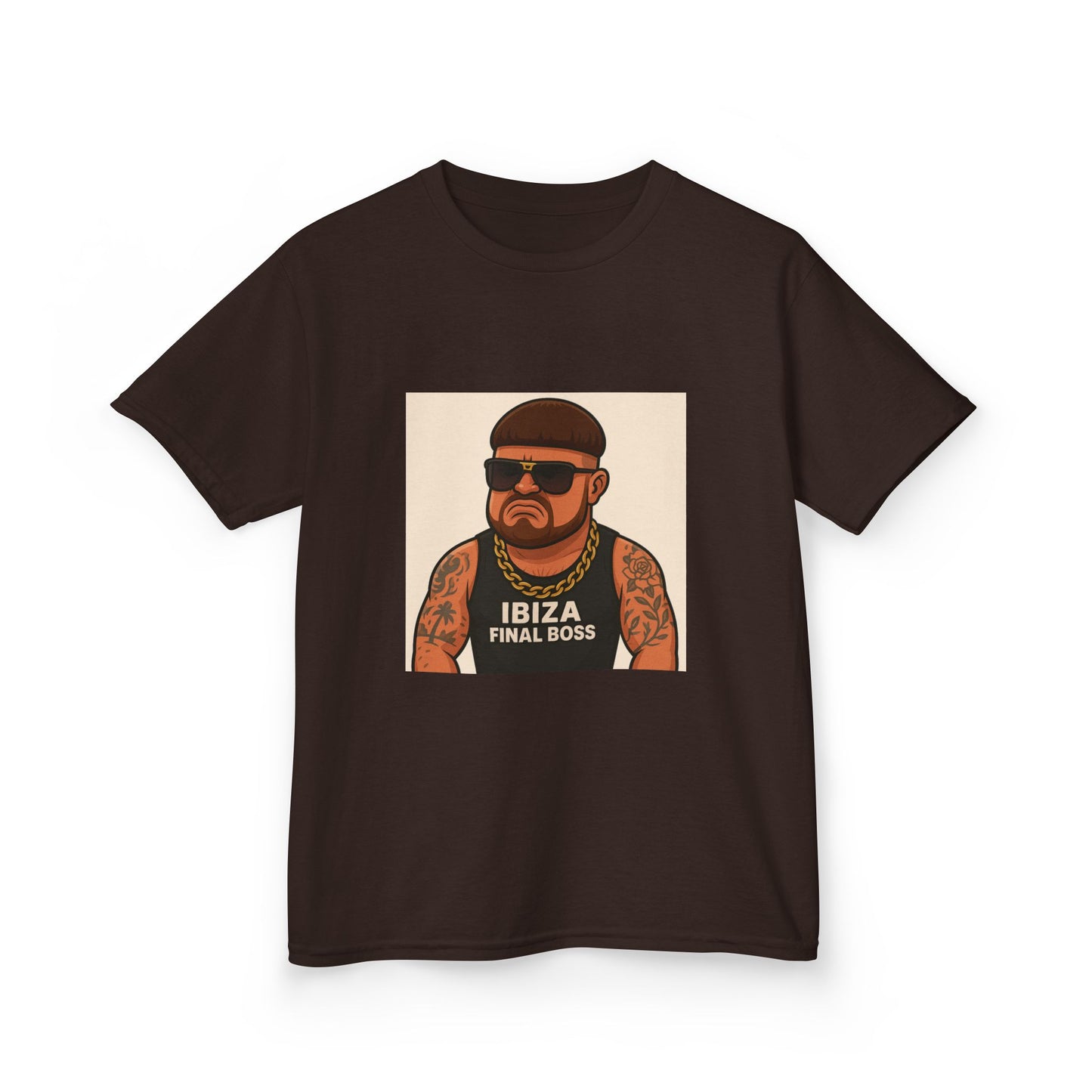 Cool Kids Tee with Ibiza Fun Boss Graphic, Fun Kids T-Shirt, Gifts for Children, Summer Wear, Casual Kids Clothing