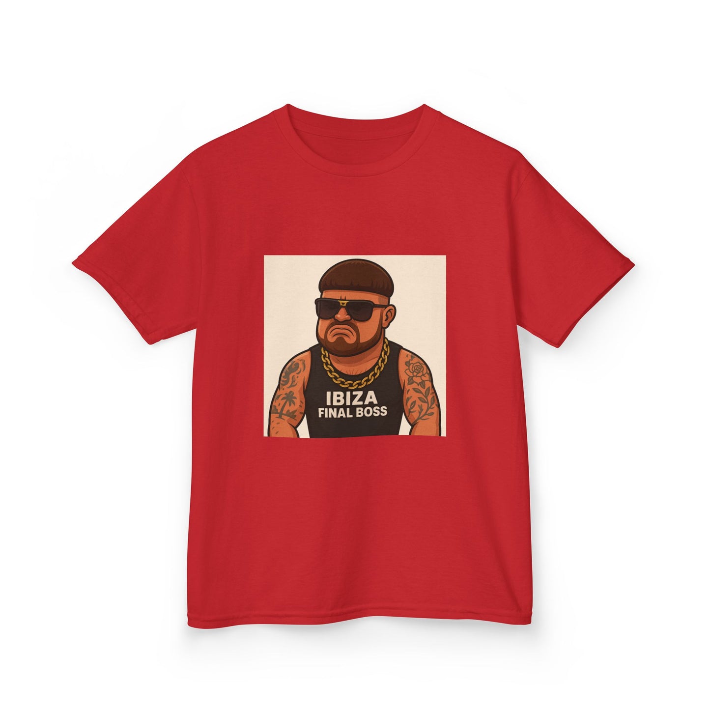 Cool Kids Tee with Ibiza Fun Boss Graphic, Fun Kids T-Shirt, Gifts for Children, Summer Wear, Casual Kids Clothing