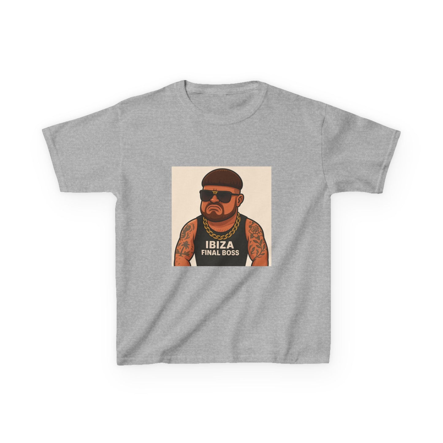 Cool Kids Tee with Ibiza Fun Boss Graphic, Fun Kids T-Shirt, Gifts for Children, Summer Wear, Casual Kids Clothing