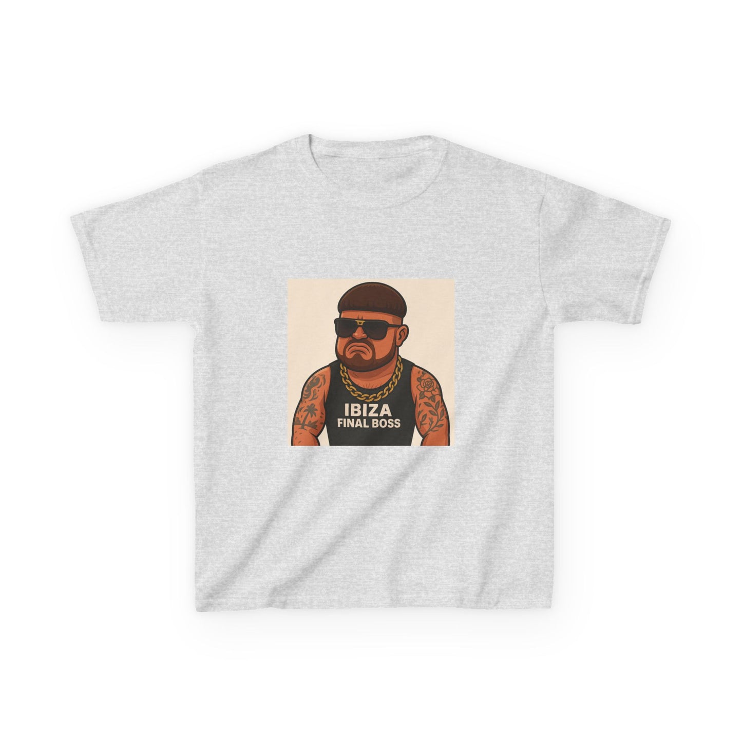 Cool Kids Tee with Ibiza Fun Boss Graphic, Fun Kids T-Shirt, Gifts for Children, Summer Wear, Casual Kids Clothing