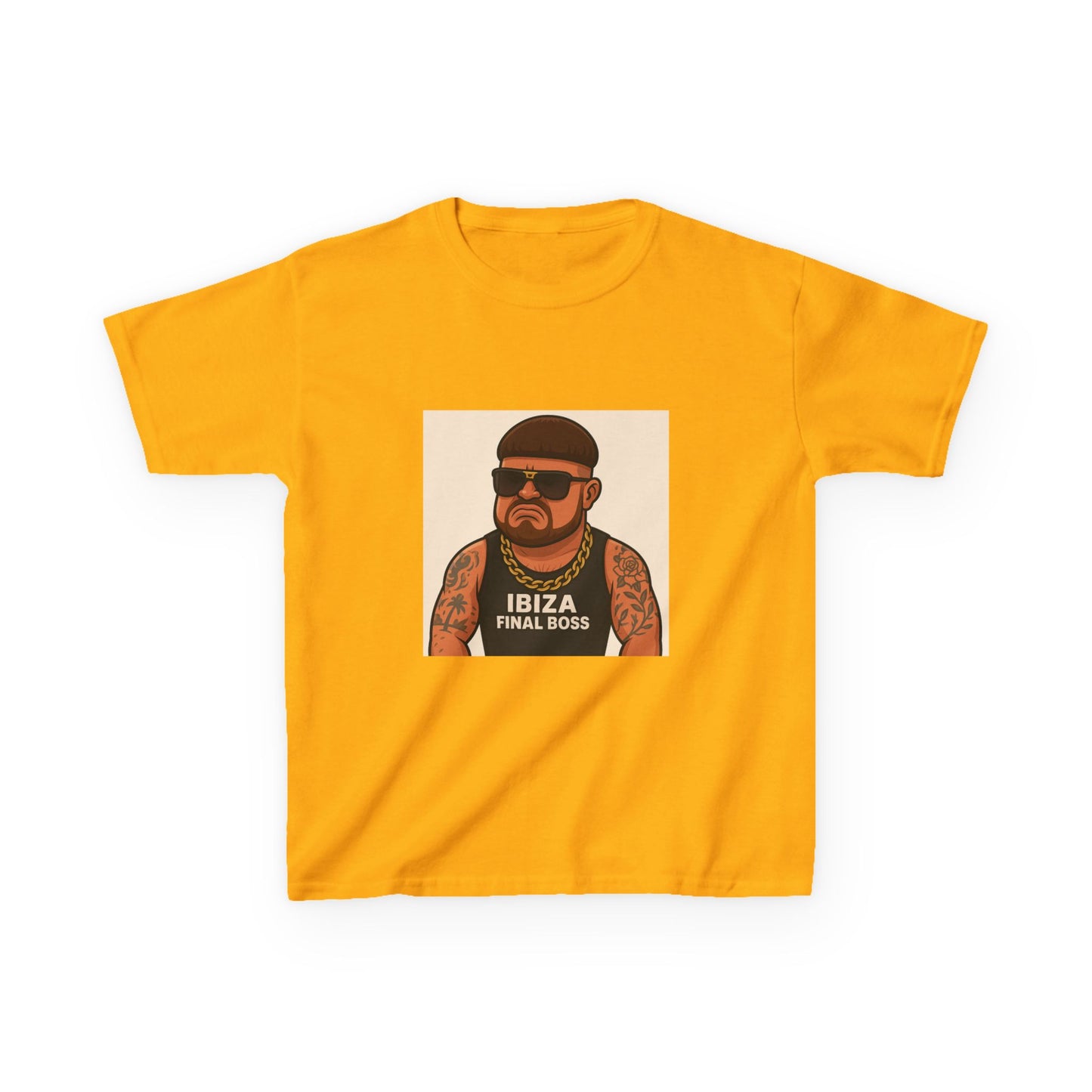 Cool Kids Tee with Ibiza Fun Boss Graphic, Fun Kids T-Shirt, Gifts for Children, Summer Wear, Casual Kids Clothing