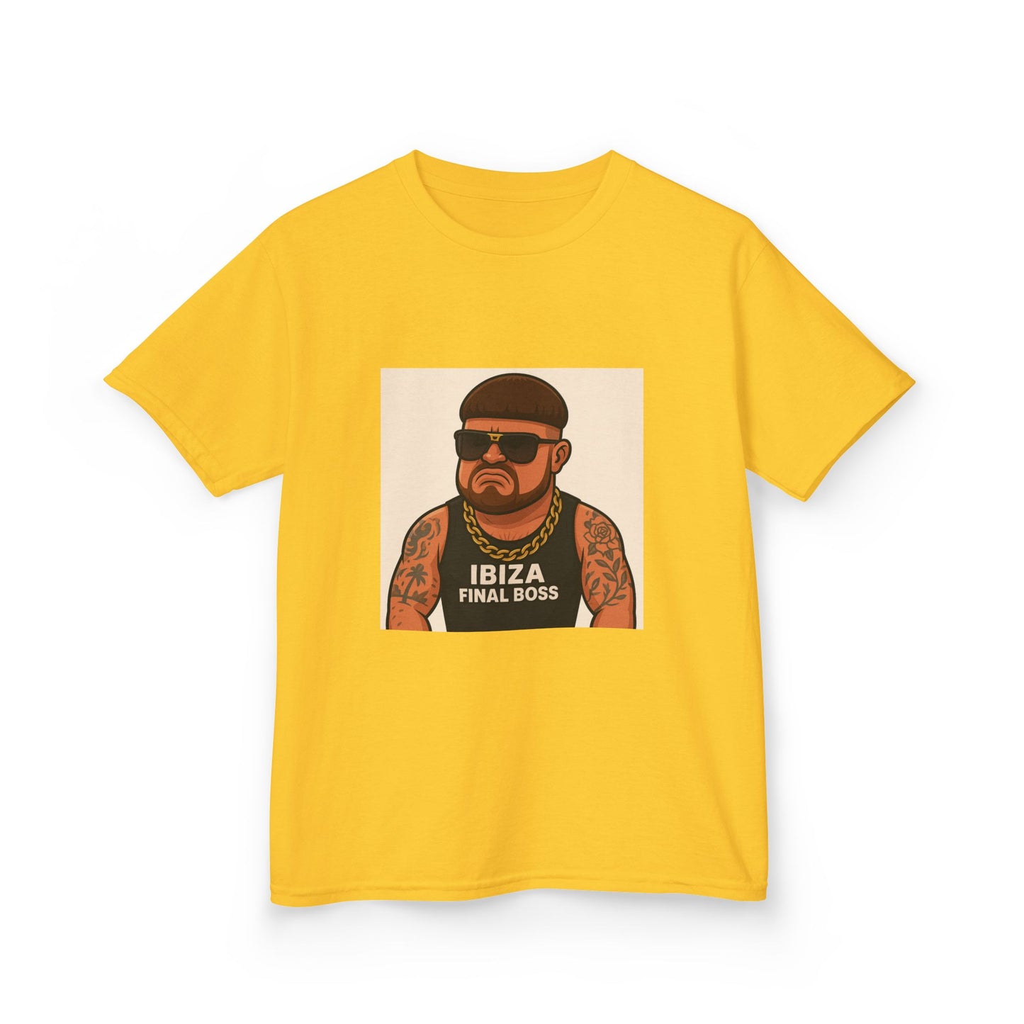 Cool Kids Tee with Ibiza Fun Boss Graphic, Fun Kids T-Shirt, Gifts for Children, Summer Wear, Casual Kids Clothing