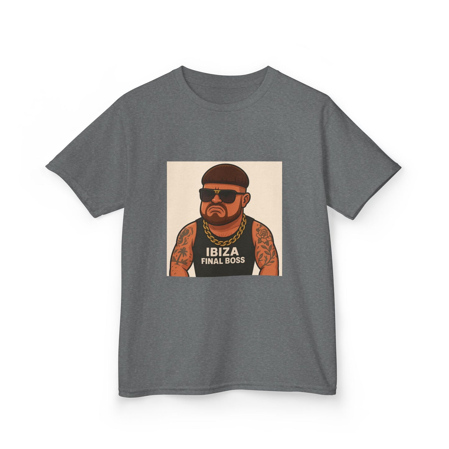 Cool Kids Tee with Ibiza Fun Boss Graphic, Fun Kids T-Shirt, Gifts for Children, Summer Wear, Casual Kids Clothing