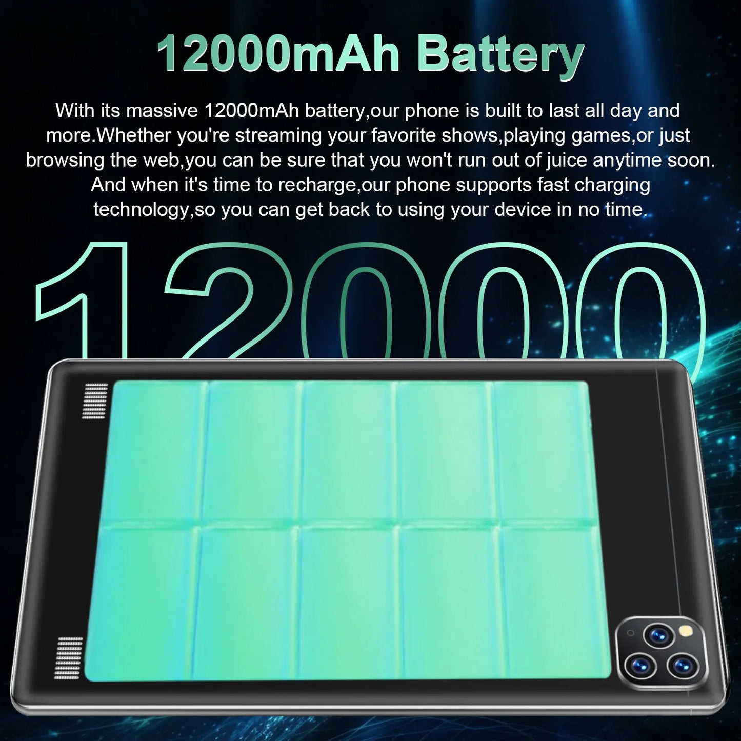 2025 5G Tablet Android 13.0 Brand New 10.36 Inch 16GB RAM 1TB ROM Tablet 16MP 32MP 12000Mah 10Core WIFI Bluetooth Network Tablet