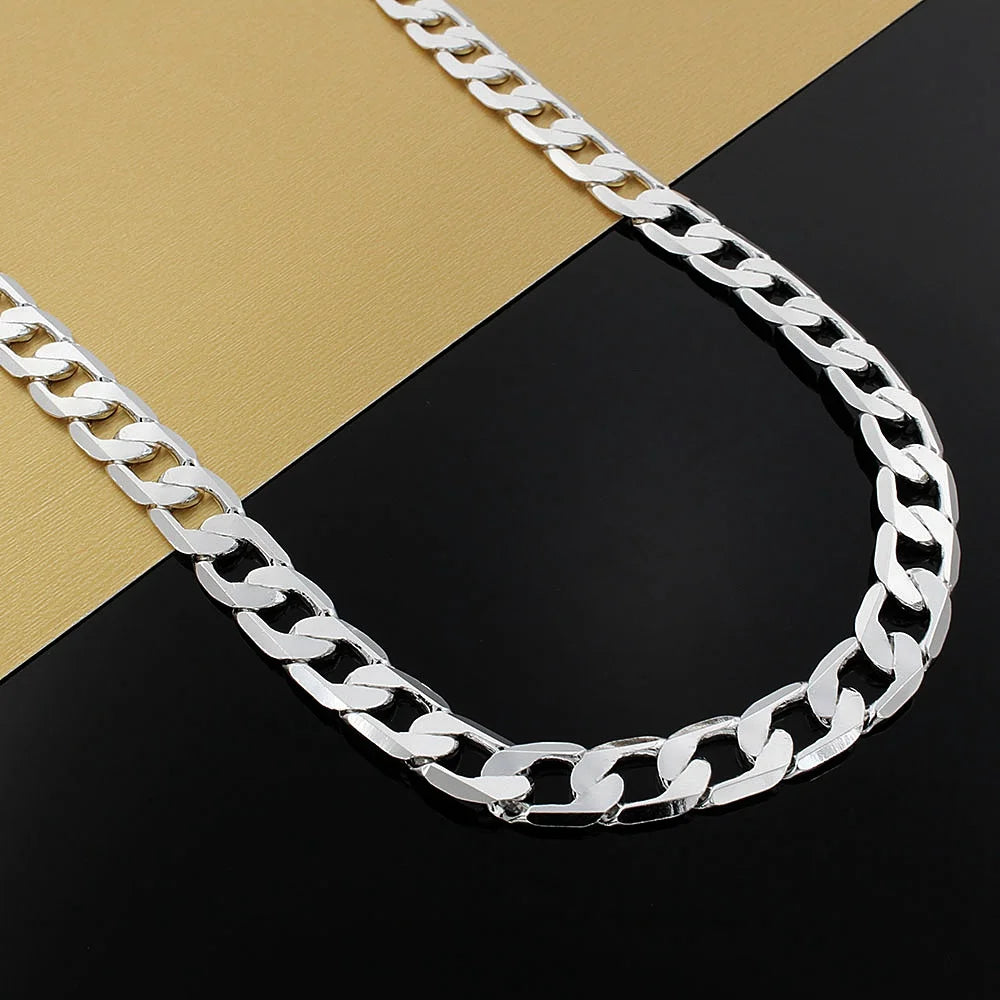 Special Offer 925 Sterling Silver Necklace for Men'S 20/24 Inches Classic 8MM Chain Luxury Jewelry Wedding Christmas Gifts