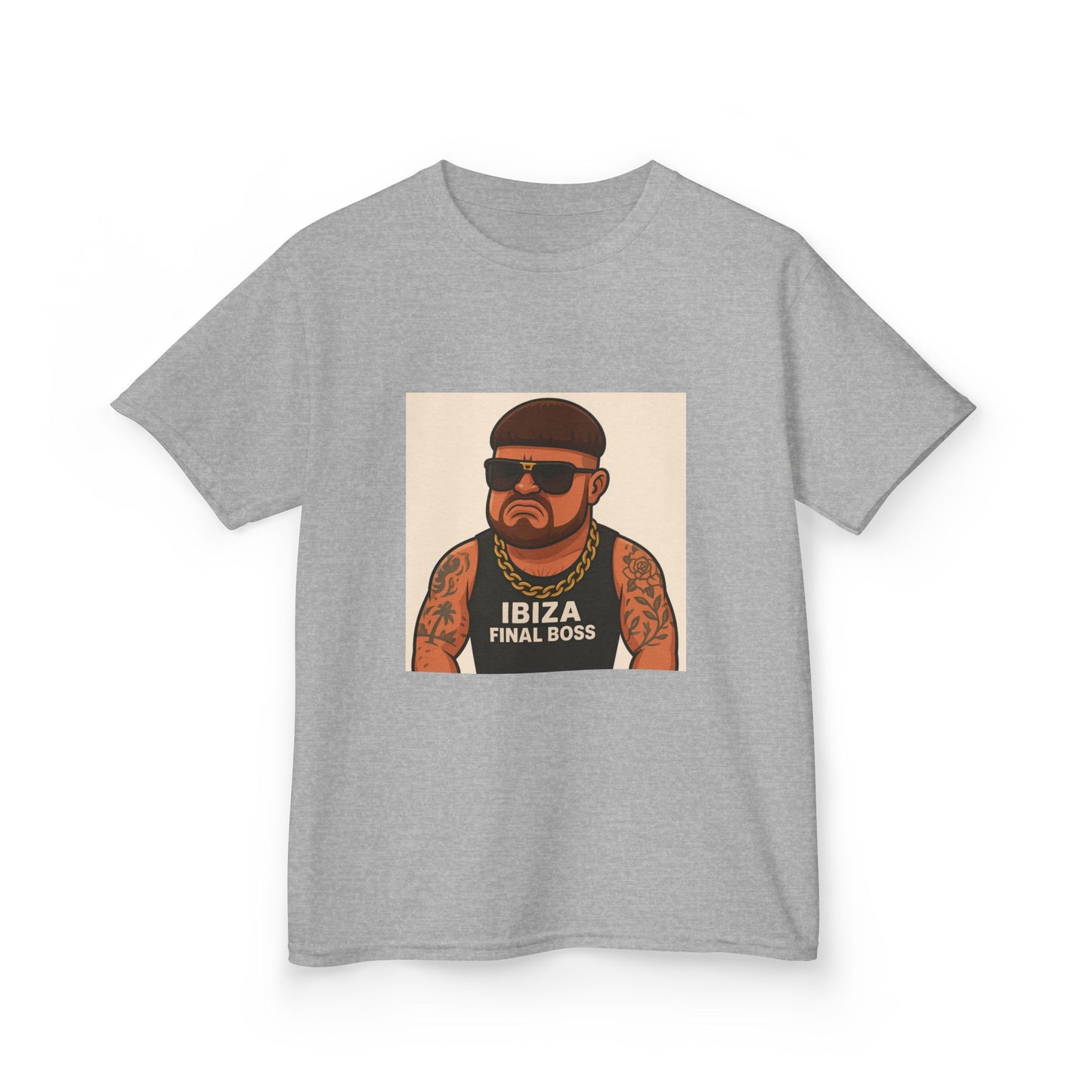 Cool Kids Tee with Ibiza Fun Boss Graphic, Fun Kids T-Shirt, Gifts for Children, Summer Wear, Casual Kids Clothing