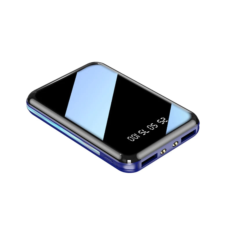 20000Mah Mini Power Bank Portable Charger Mirror Screen LED Digital Powerbank External Battery for Iphone Xiaomi Huawei Samsung
