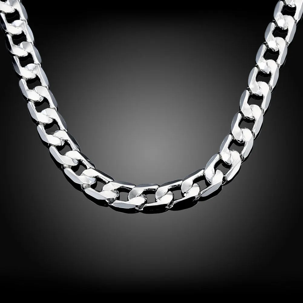 Special Offer 925 Sterling Silver Necklace for Men'S 20/24 Inches Classic 8MM Chain Luxury Jewelry Wedding Christmas Gifts