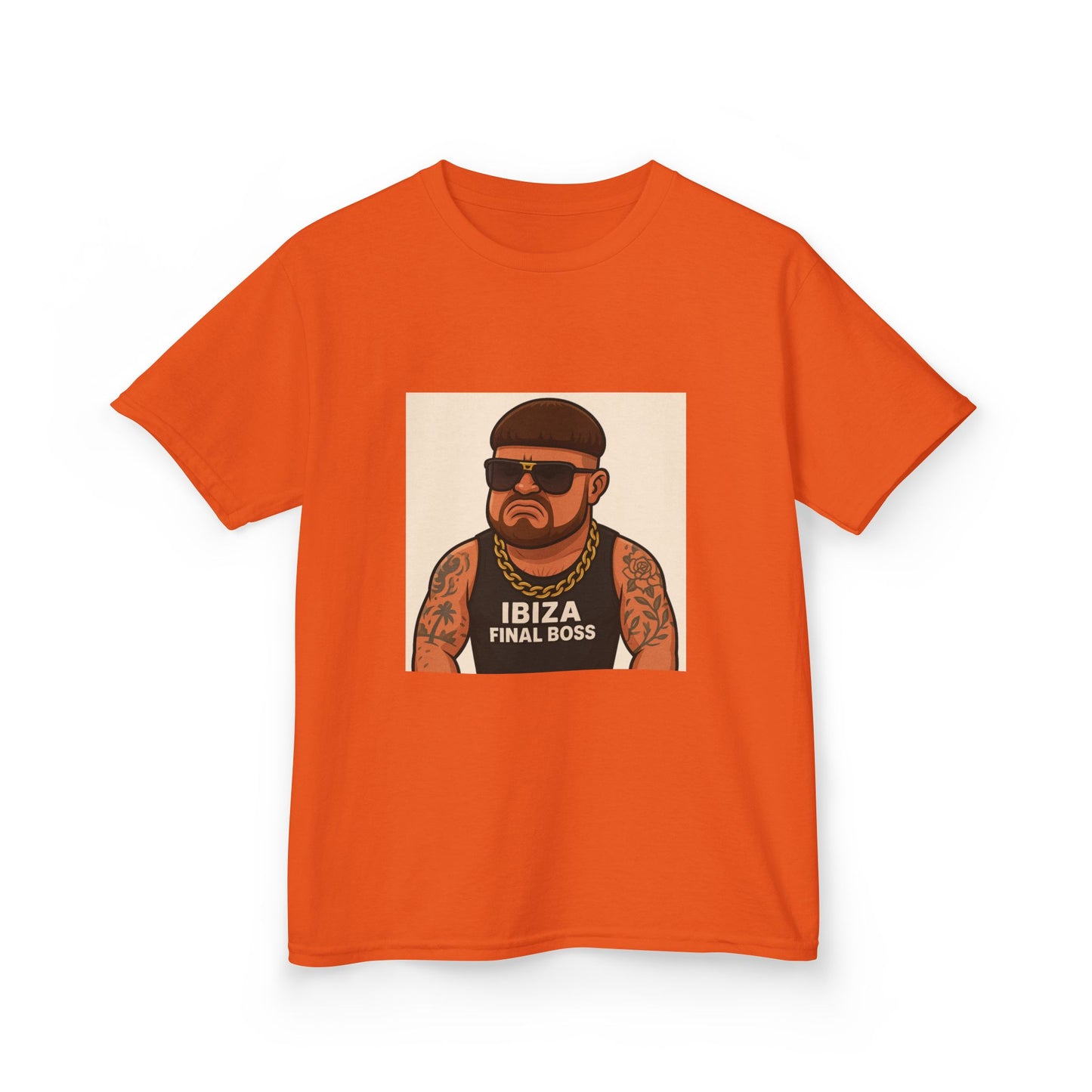 Cool Kids Tee with Ibiza Fun Boss Graphic, Fun Kids T-Shirt, Gifts for Children, Summer Wear, Casual Kids Clothing