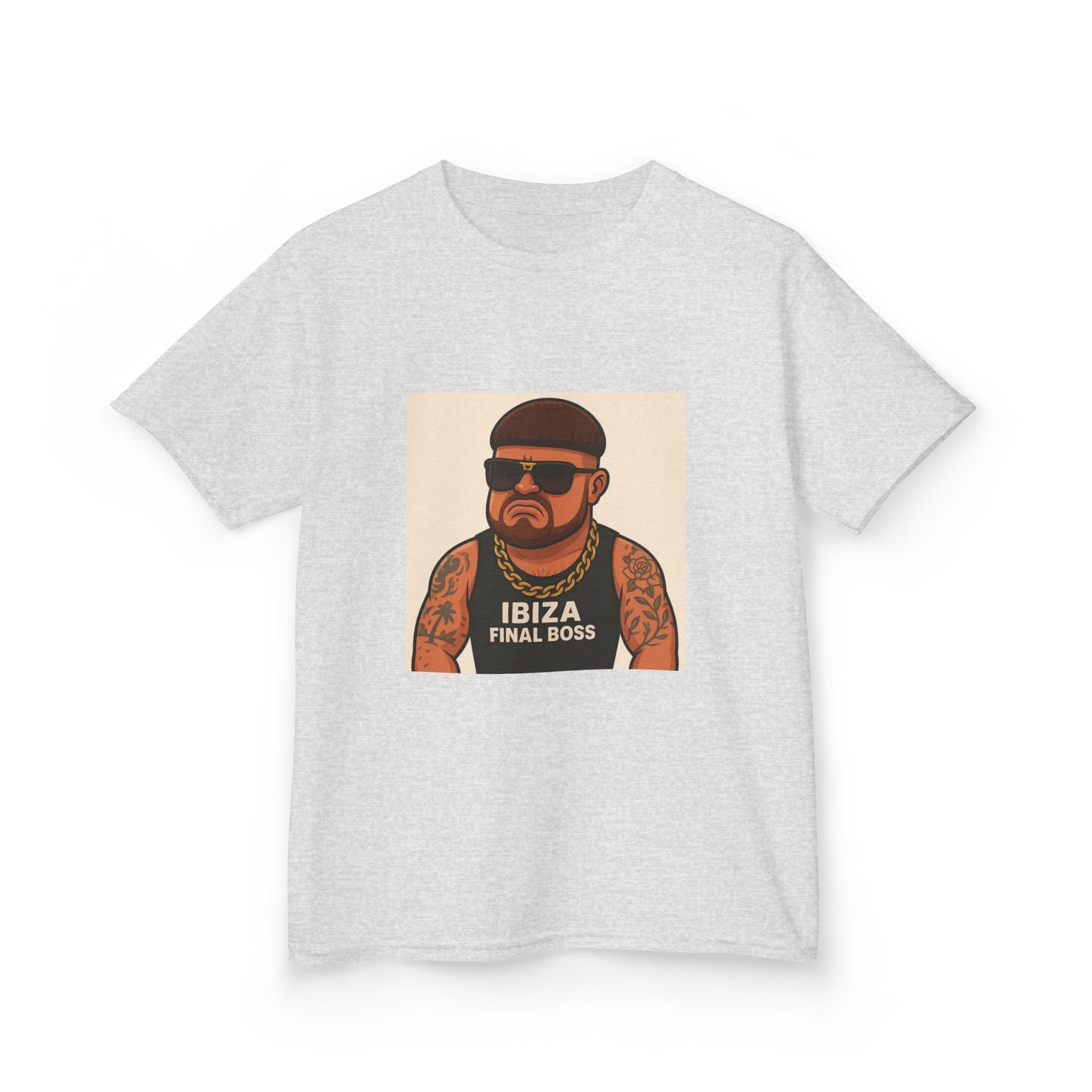 Cool Kids Tee with Ibiza Fun Boss Graphic, Fun Kids T-Shirt, Gifts for Children, Summer Wear, Casual Kids Clothing