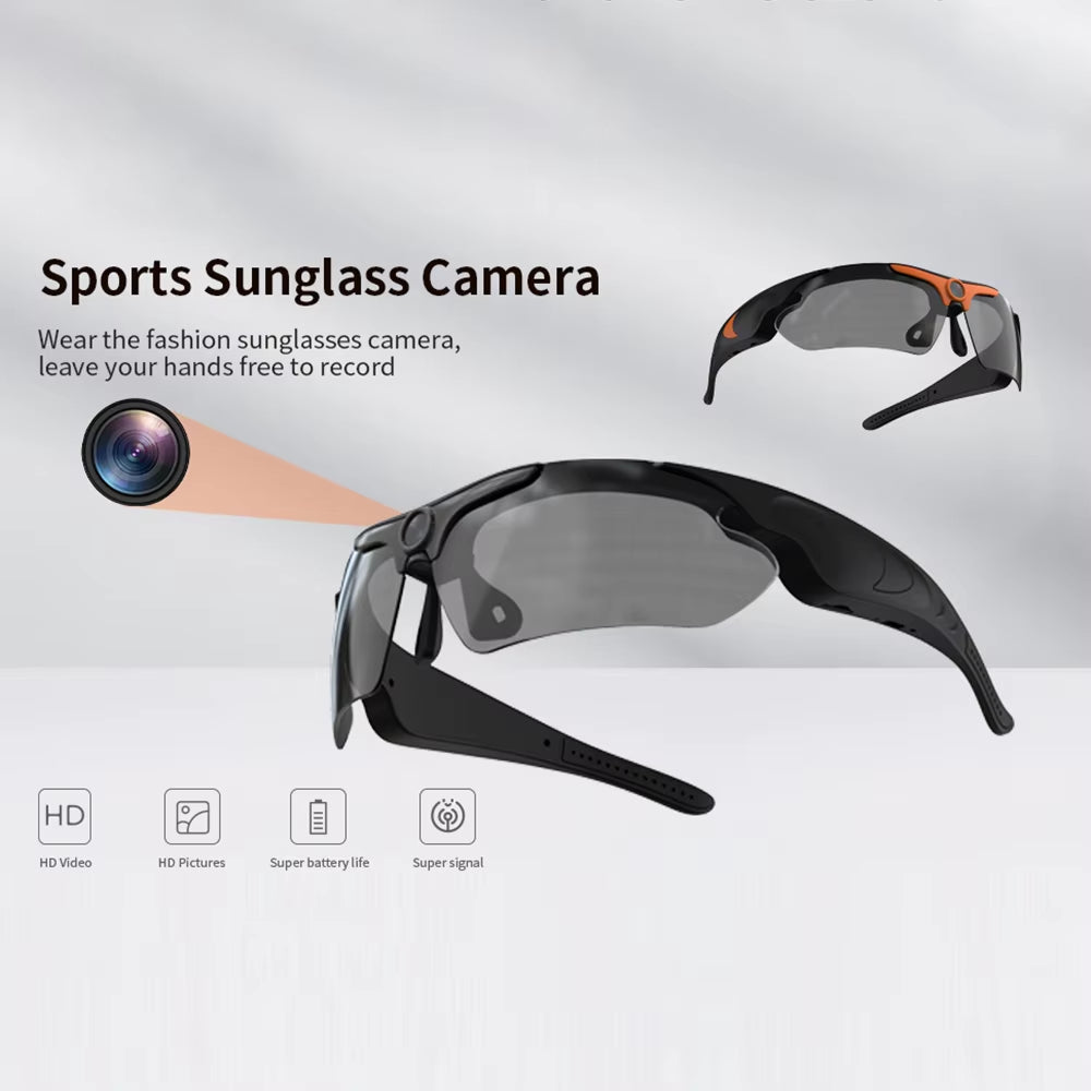 1080P HD Mini Camera Glasses Polarized Lens Smart Camcorder Outdoor Cycling Sports Security Protection Sunglasses Video Camera