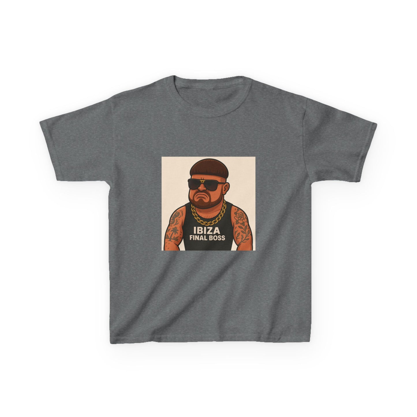 Cool Kids Tee with Ibiza Fun Boss Graphic, Fun Kids T-Shirt, Gifts for Children, Summer Wear, Casual Kids Clothing