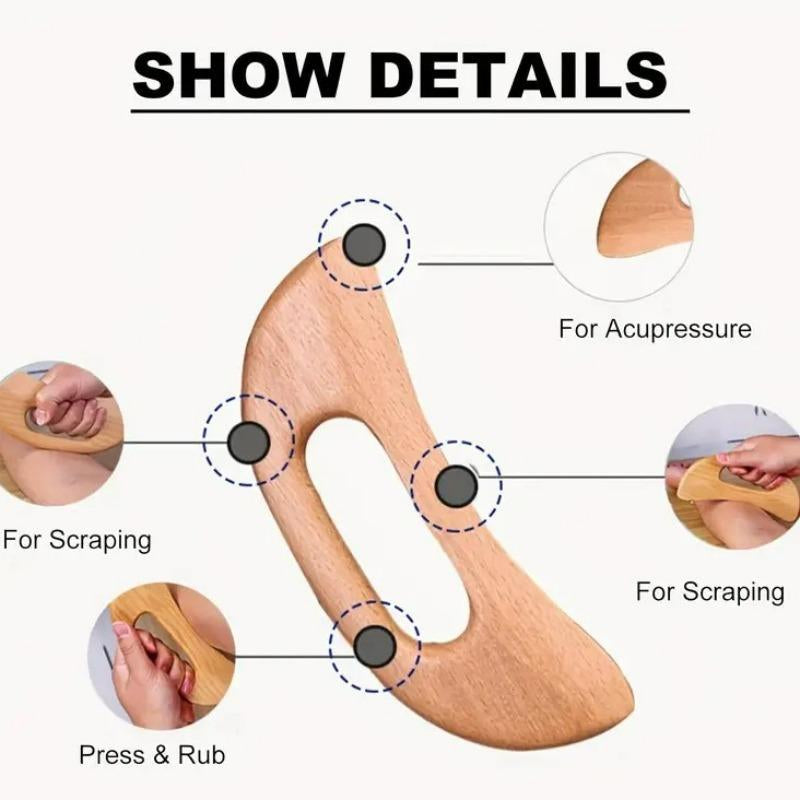 Manual Massage Tool, Wooden Massage Tool, Body Relaxation Massage Tool Set for Women & Men Daily Use, Body Care