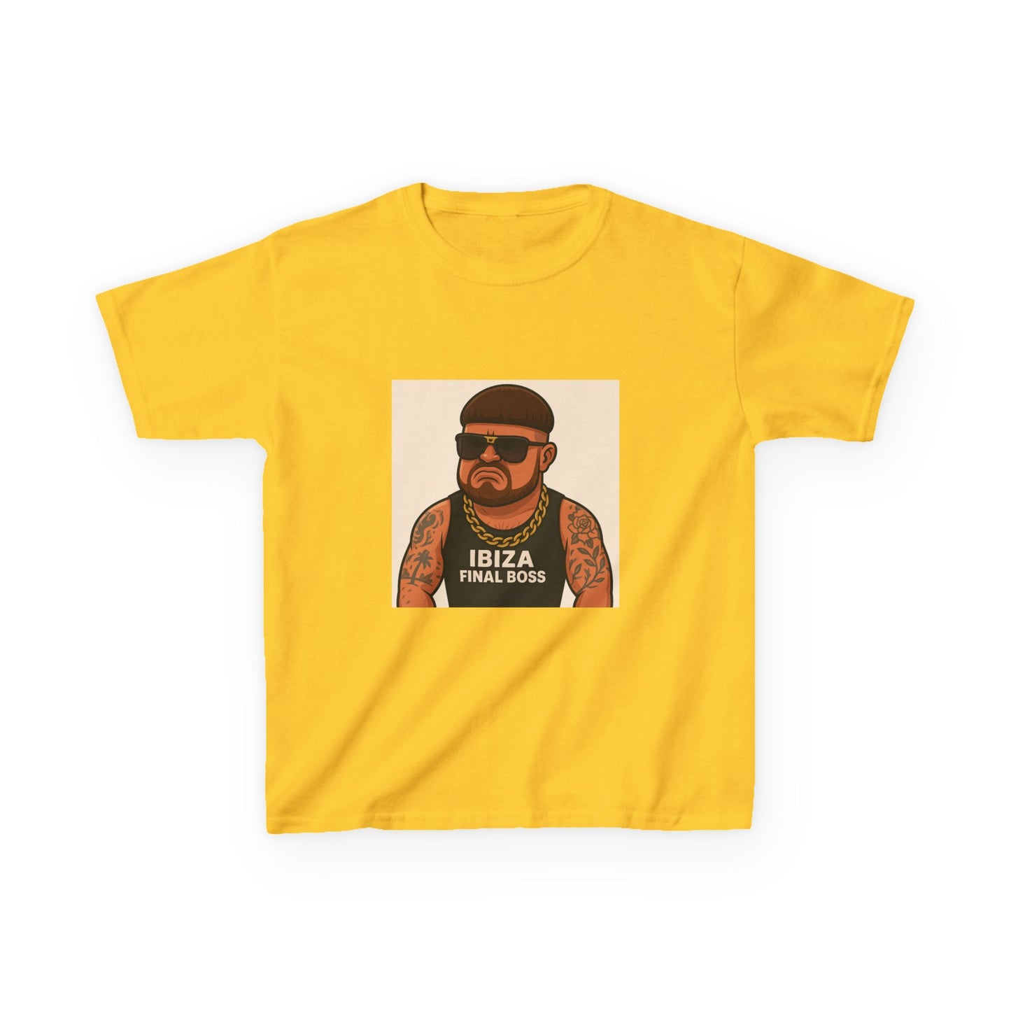 Cool Kids Tee with Ibiza Fun Boss Graphic, Fun Kids T-Shirt, Gifts for Children, Summer Wear, Casual Kids Clothing