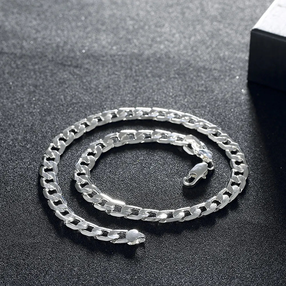 Special Offer 925 Sterling Silver Necklace for Men'S 20/24 Inches Classic 8MM Chain Luxury Jewelry Wedding Christmas Gifts