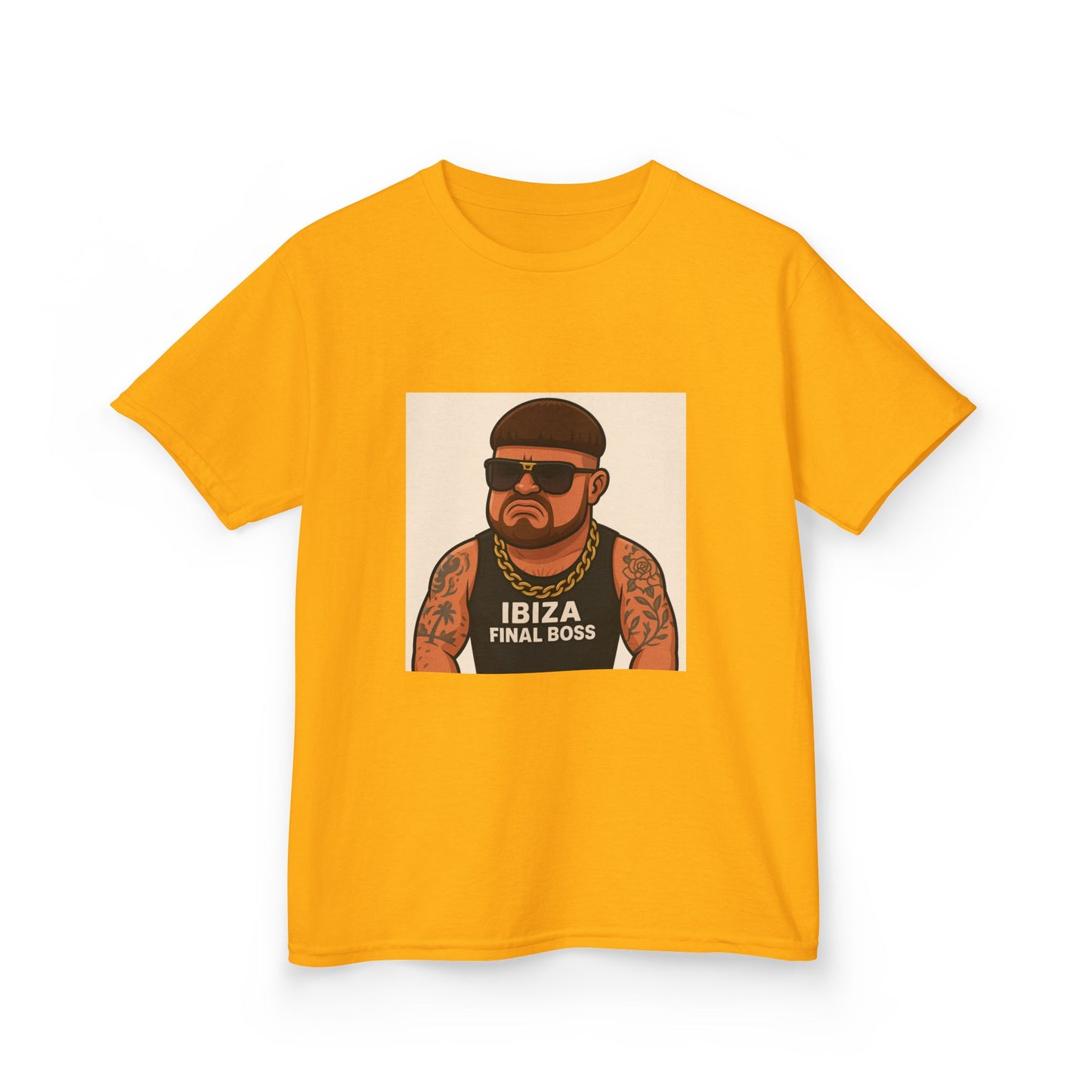 Cool Kids Tee with Ibiza Fun Boss Graphic, Fun Kids T-Shirt, Gifts for Children, Summer Wear, Casual Kids Clothing