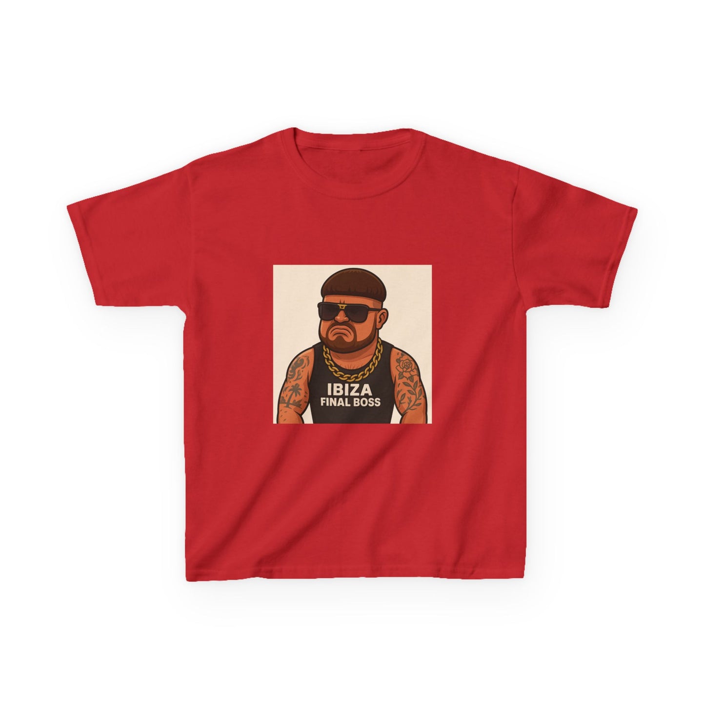 Cool Kids Tee with Ibiza Fun Boss Graphic, Fun Kids T-Shirt, Gifts for Children, Summer Wear, Casual Kids Clothing