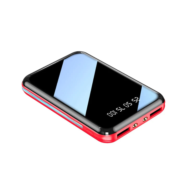 20000Mah Mini Power Bank Portable Charger Mirror Screen LED Digital Powerbank External Battery for Iphone Xiaomi Huawei Samsung