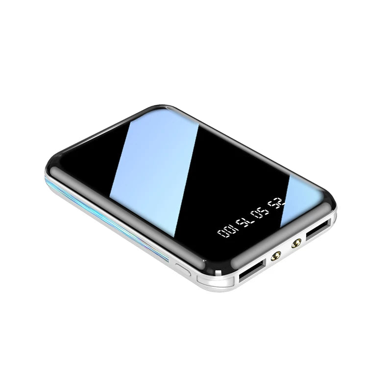 20000Mah Mini Power Bank Portable Charger Mirror Screen LED Digital Powerbank External Battery for Iphone Xiaomi Huawei Samsung