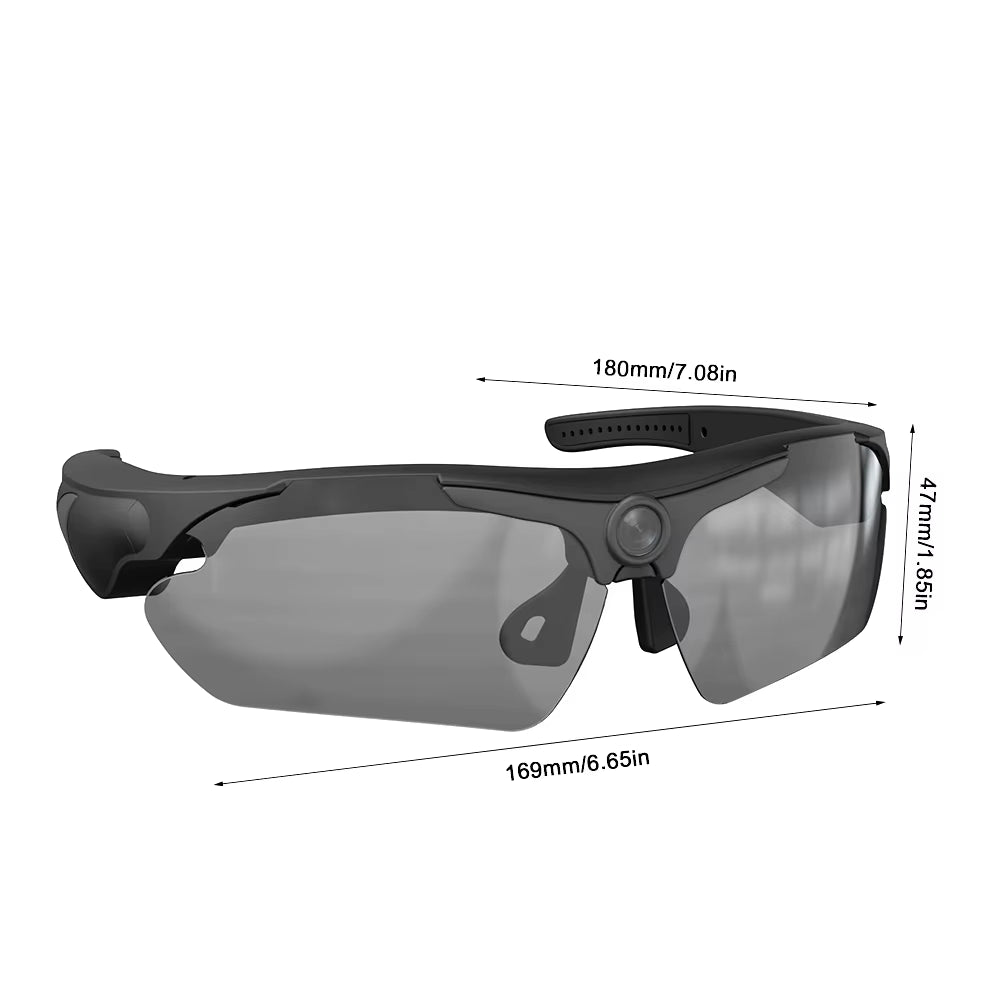 1080P HD Mini Camera Glasses Polarized Lens Smart Camcorder Outdoor Cycling Sports Security Protection Sunglasses Video Camera