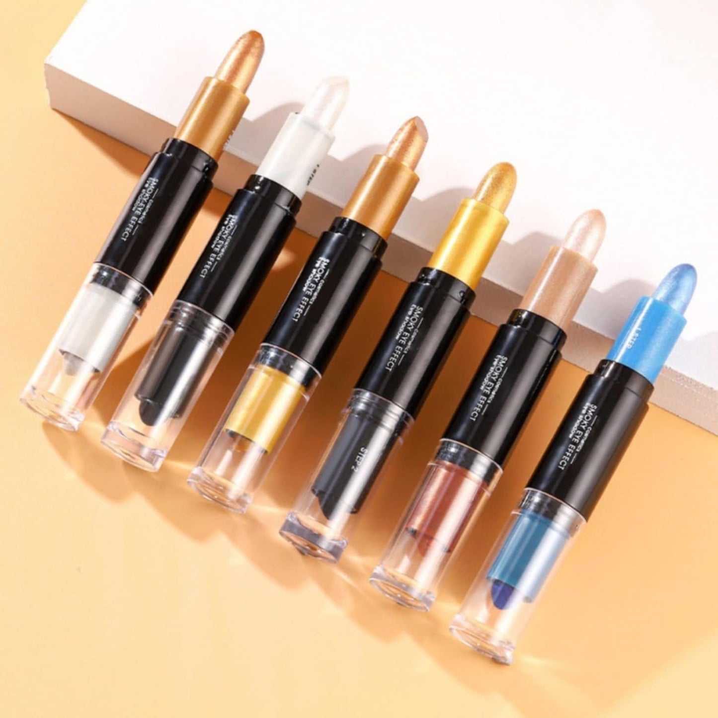 Eye Double Ended Eyeshadow Stick Profile Stick Highlight Stick Eyeshadow Pen Creamy Eye Shadow Pencil and Eyeshadow for Eye Makeup Makeup Gift (A, One Size)