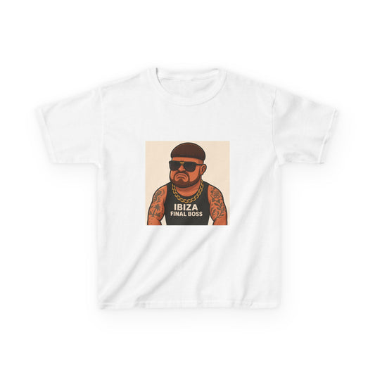 Cool Kids Tee with Ibiza Fun Boss Graphic, Fun Kids T-Shirt, Gifts for Children, Summer Wear, Casual Kids Clothing