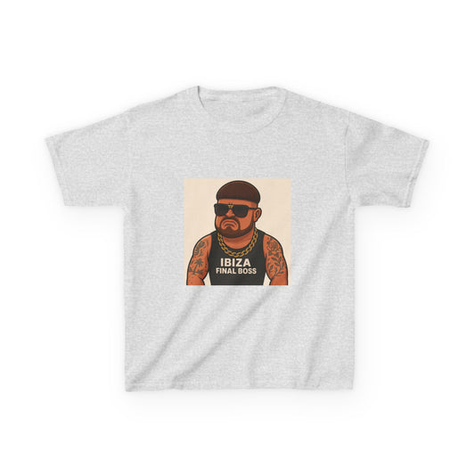 Cool Kids Tee with Ibiza Fun Boss Graphic, Fun Kids T-Shirt, Gifts for Children, Summer Wear, Casual Kids Clothing
