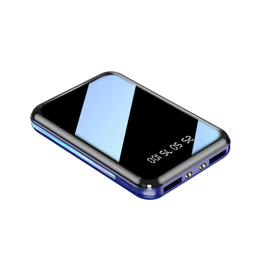 20000Mah Mini Power Bank Portable Charger Mirror Screen LED Digital Powerbank External Battery for Iphone Xiaomi Huawei Samsung