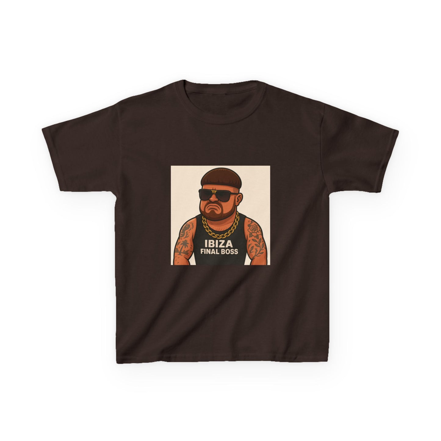 Cool Kids Tee with Ibiza Fun Boss Graphic, Fun Kids T-Shirt, Gifts for Children, Summer Wear, Casual Kids Clothing