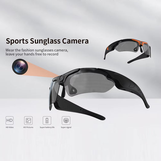 1080P HD Mini Camera Glasses Polarized Lens Smart Camcorder Outdoor Cycling Sports Security Protection Sunglasses Video Camera