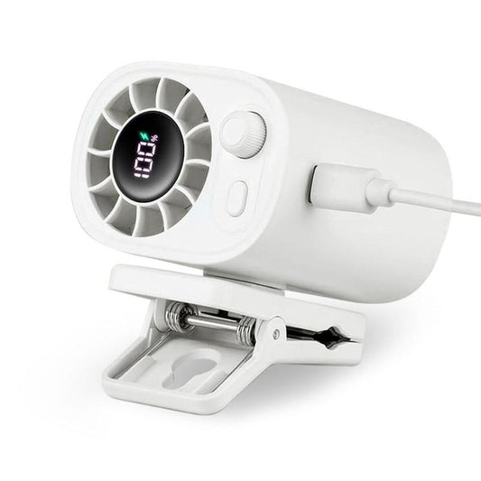 【Freeship】Car Clip on Fan with LED Display - 360° Rotation, 100 Speeds Adjustable, USB Rechargeable Personal Cooling Fan 1800Mah Battery