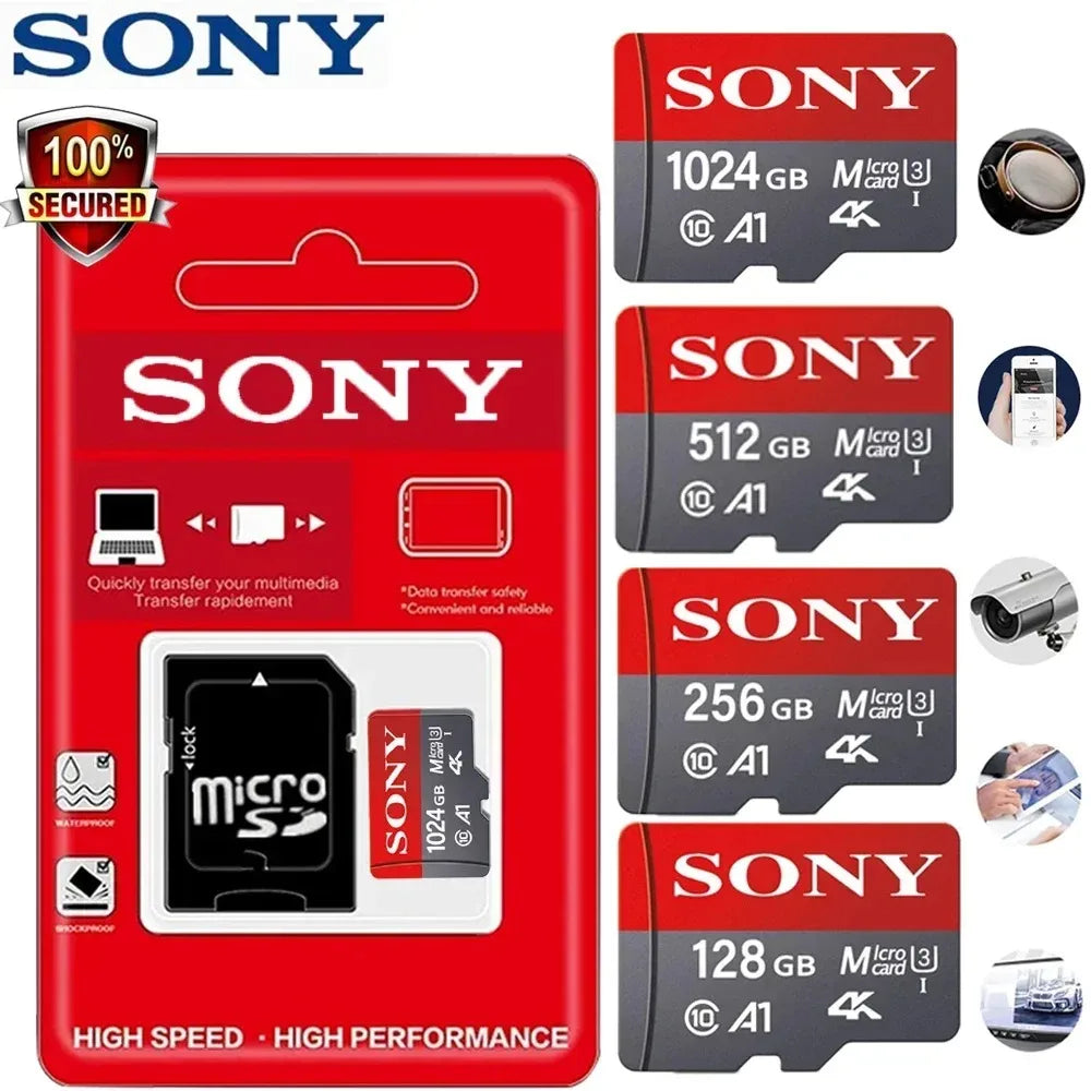 TF Memory Card 1TB High Speed Micro SD Card 128GB 1TB 512GB 256GB A2 U3 V30 SD TF Flash Cards for Xiaomi Phone Computer