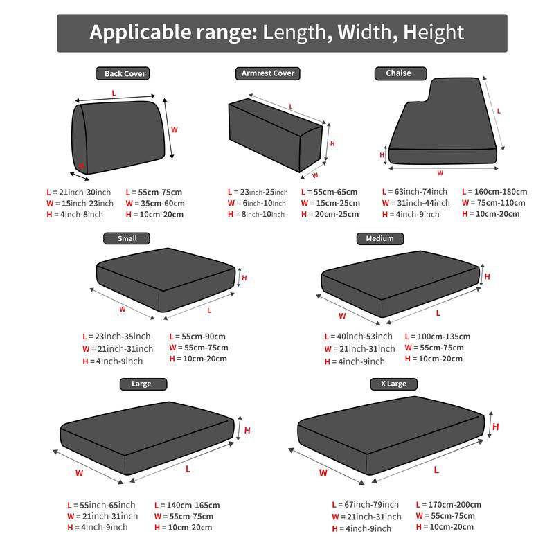 Universal Elastic Sofa Cushion Cover, Modern Anti-Slip Protector for L-Shaped Sofas, Non-Sensitive Goods, Woven Weaving Method, Dustproof Sofa Slipcover, No Plug Type